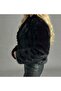 Women's shawl collar premium faux fur coat with snap closure and lined interior - d99828 - 5