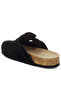 Women's Buckle Accent Slip-On Footbed Mules In Black - 3