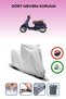 Motorcycle Tarpaulin Compatible with Lock for Vespa Primavera 150, Gray, Safe, Waterproof Durable Fabric