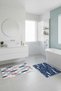 Decorative Modern Design Non-Slip Base Double Set Bath Mat & Toilet Seat Set-2 Pieces - 2