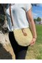 Masal Women's Bag Pcs Straw Color Wicker Handmade Set of Adjustable Strap Crossbody Bag - 7