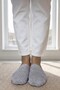 Unisex 5 Pairs Gray Cotton Ballerina Socks - 2