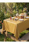 Plastic Tablecloth 180X120 cm Gold Color - 3