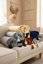 Navy Blue Piremium Linen Pet-Friendly Linen Sofa Pad / Mattress [with Throw Pillow] (80X180) - 5