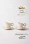 Pure Gold 4 Piece Porcelain Coffee Cup Set for 2 People 90 ml