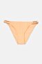 Women Shirred Pull On Bikini Bottom, Coral - 2