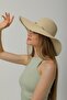 Beige Seashell Detailed Straw Women's Hat - 5