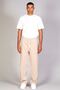Men's Super Comfortable Tencel Fabric Beige Baggy Trousers with Elastic Waist - 4