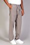 Men's Super Comfortable Tencel Fabric Gray Baggy Trousers with Elastic Waist - 2