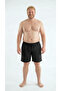 Men's Large Size Black Quick Dry Fabric Single Back Pocket Standard Size Swimsuit Swim Shorts
