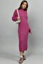 My Fashion Long Sleeve Turtleneck Jacquard Knitwear Dress