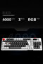 LOYAL Pro Gri/Beyaz 3 BT + 2.4 IPS Ekranlı Red Switch RGB Mekanik Kablosuz Klavye - 7