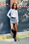 Women's shorts Slit mini skirt smoked - 2