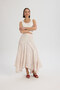 Peigi Striped Fragmented Lilac Midi Skirt - 2