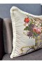 Imported Silk Velvet Tasseled Damask Pattern Cream Color Throw Pillow Case (Double Sided Pattern) - 7