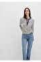 Button Detailed Striped T-Shirt Fitted / Bodycon Cut 1613394-86625 - 2