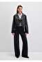 Faux Leather Black Crop Jacket - Regular Fit 1110375 -900 - 3