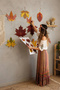 Water Color Leaves Modern Wall Sticker Set - 2