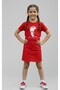 Girl's 23 April 29 October Performance Outfit Ataturk B Printed T-Shirt and K Linen Skirt Set