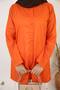 Mushie - Comfortable cotton modest full sleeves shirt with front buttons - Neon Orange - 3