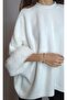 Women's White Sweater with Removable Sleeves Fur-Trimmed Lightweight Collar Soft Sweater Yy101351 - 5