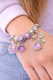 Swan Rose Bee Panda Flower Cat Clock Figured Stainless Steel Charm Bracelet - 3