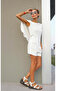 Women's Sleeveless Cape Model Jacket One-Piece T-Shirt Top - K19 241 - 2