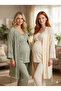New Season Green Woven Summer Special Design Maternity Pajama Set - 3