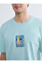 Crew Neck Printed Combed Cotton Men's T-Shirt - 3