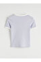 Lila Bisiklet Yaka Bas Printed Z Kids' T-Shirt from Güli̇s Gi̇yi̇m - 3