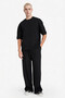 Wide Leg Black Men's Trousers F8539Ax/Bk81