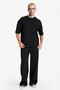 Wide Leg Black Men's Trousers F8539Ax/Bk81 - 2