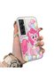 Realme C65 4g Compatible Hard Acrylic Back Silicone Edge Lens Protection Case Stylish Printing Patterns