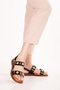 Genuine Leather Vaketa Style Casual Sandals Crm.252 Black - 3