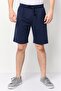 Men Solid Basic Shorts, Navy Blue