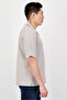 Men Regular Fit Textured Short Sleeve Casual Shirt, Beige - 2