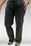 69001 Plus Size Elastic Waist Pocket Look Stoned Jeans - Black - 6