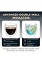 2PCS Double Wall Glass Coffee Mugs 250ml – Borosilicate Insulated Glass for Coffee, Tea, Latte & Iced Drinks DG824 - 6
