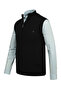 Men's Half Turtleneck with Pocketed Zippers Black Vest Classic Fit - 5200J - 6