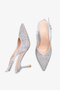 Bella Women's Stone Evening Dress Shoes - Silver - 5