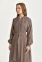 Mesh Fabric Mixed Hooded Rayon Rayon Cap Brown - 2