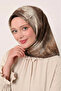 وشاح من التينسل بنمط الباتيك باللون البني المرير