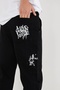 Men's Pocket Detail Printed Baggy Pants - 4