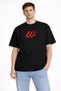 Unisex Women's Men's W Logo Custom Handwritten Front Printed Oversized Thick Fabric Relaxed Cut Cotton T-Shirt - 2
