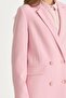 Double-Breasted Closed Long Blazer Poly. Viscose Basic Jacket Pink - 3