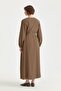 Belted Lyocell Shirt Dress Brown - 4