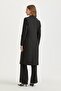 Double-Breasted Closed Long Blazer Poly. Viscose Basic Jacket Black - 4
