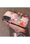Oppo A60 Compatible Hard Acrylic Back Silicone Edge Lens Protection Case Lily Pattern - 3