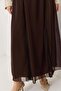 Women's chiffon maxi skirt - stylish brown - 4