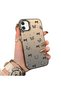 iPhone 12 Mini Compatible Hard Acrylic Back Silicone Edge Lens Protection Case Butterfly Pattern